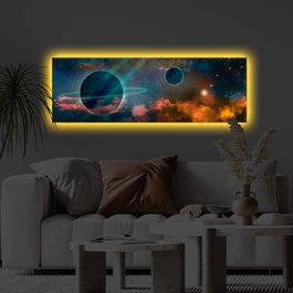 Wallity Cuadro Decorativo Iluminado con LED 30x90 cm Multicolor